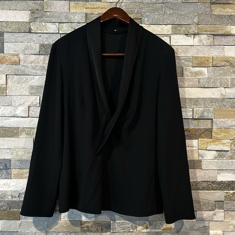 NWT $960 Peter Cohen Black Tucksy Tunic Triacitate Black Size Small